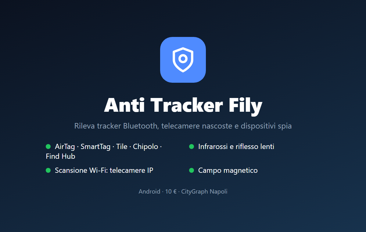 Anti Tracker Fily — app Android anti spionaggio