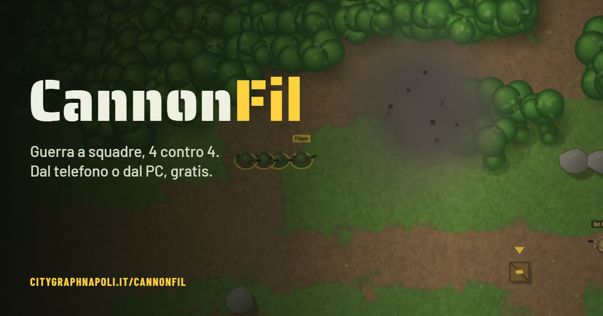 CANNONFIL — gioco di guerra multigiocatore a squadre vista dall'alto, giungla con la squadra di soldati