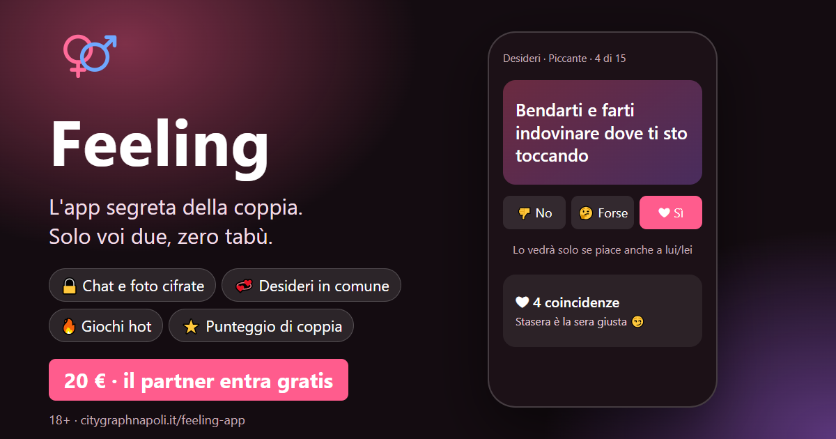 Feeling — app privata per la coppia con chat cifrata, giochi e punteggio di coppia