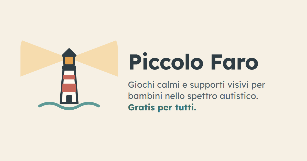 Il faro di Piccolo Faro, app gratuita per bambini nello spettro autistico