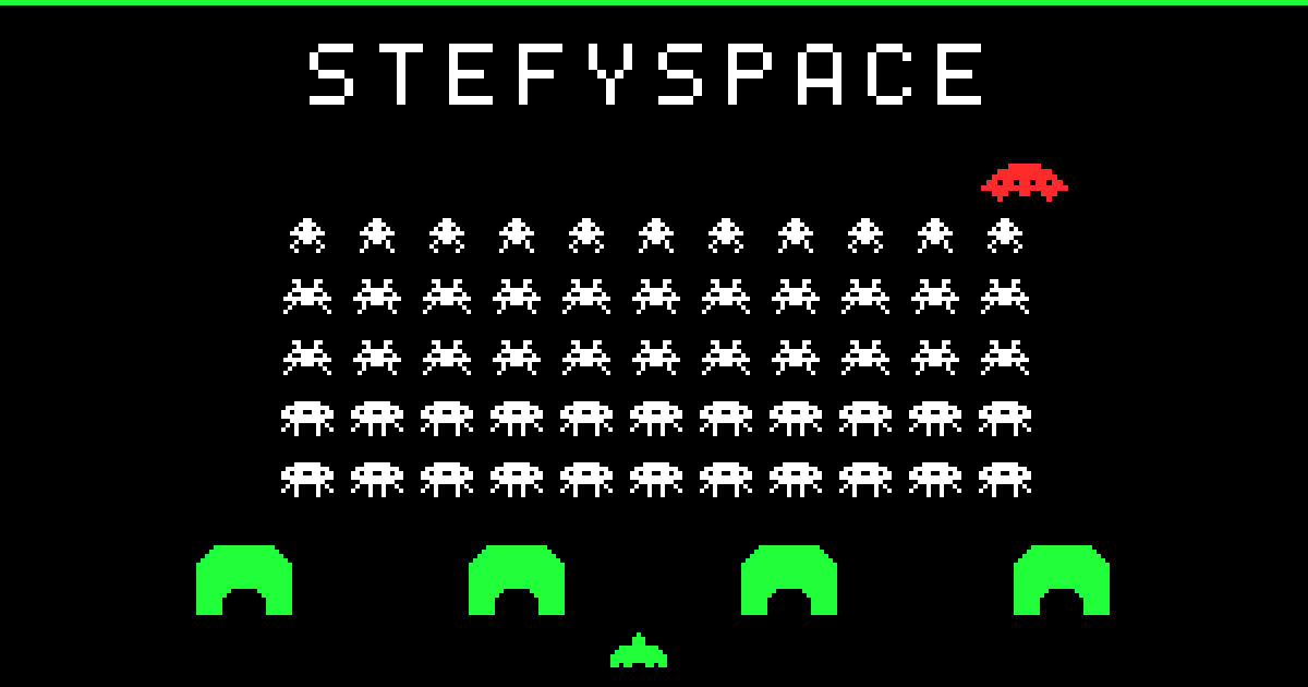 StefySpace — alieni in formazione, disco misterioso e bunker verdi sullo schermo nero