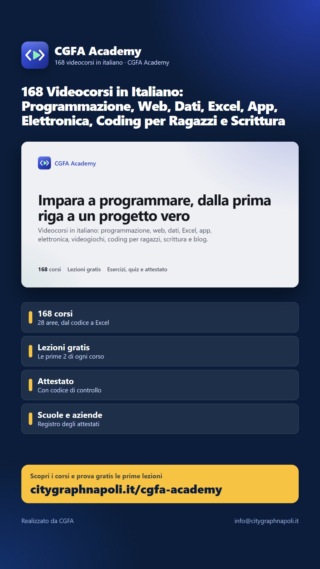 Volantino CGFA Academy - formato storia