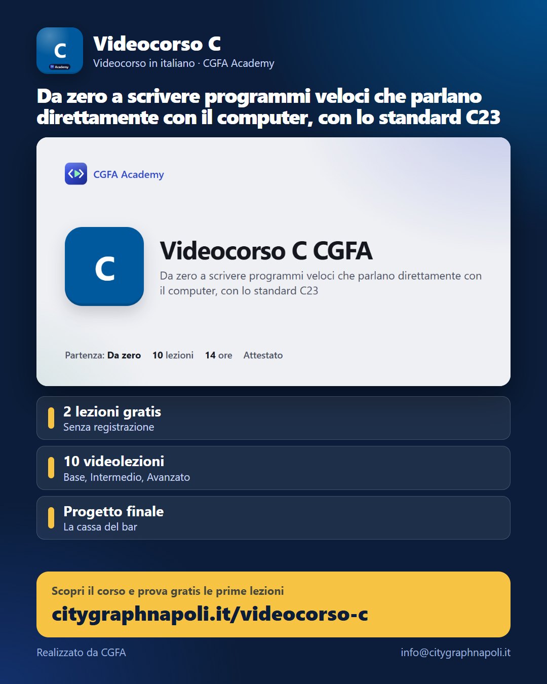 Volantino Videocorso C - formato post