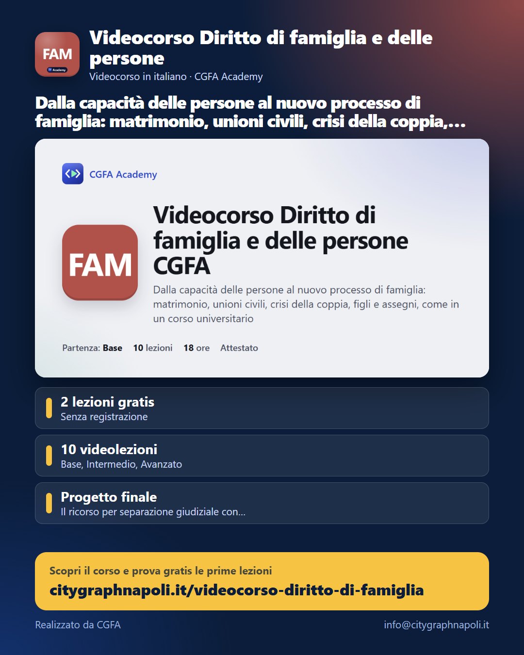 Volantino Videocorso Diritto di famiglia e delle persone - formato post