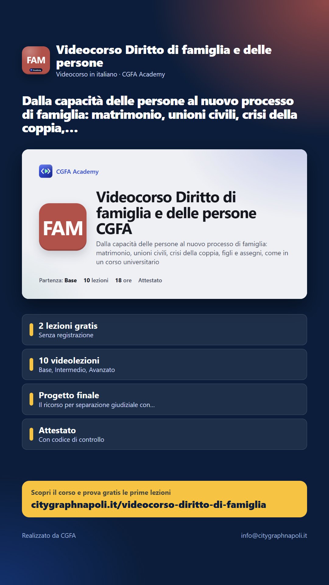 Volantino Videocorso Diritto di famiglia e delle persone - formato storia
