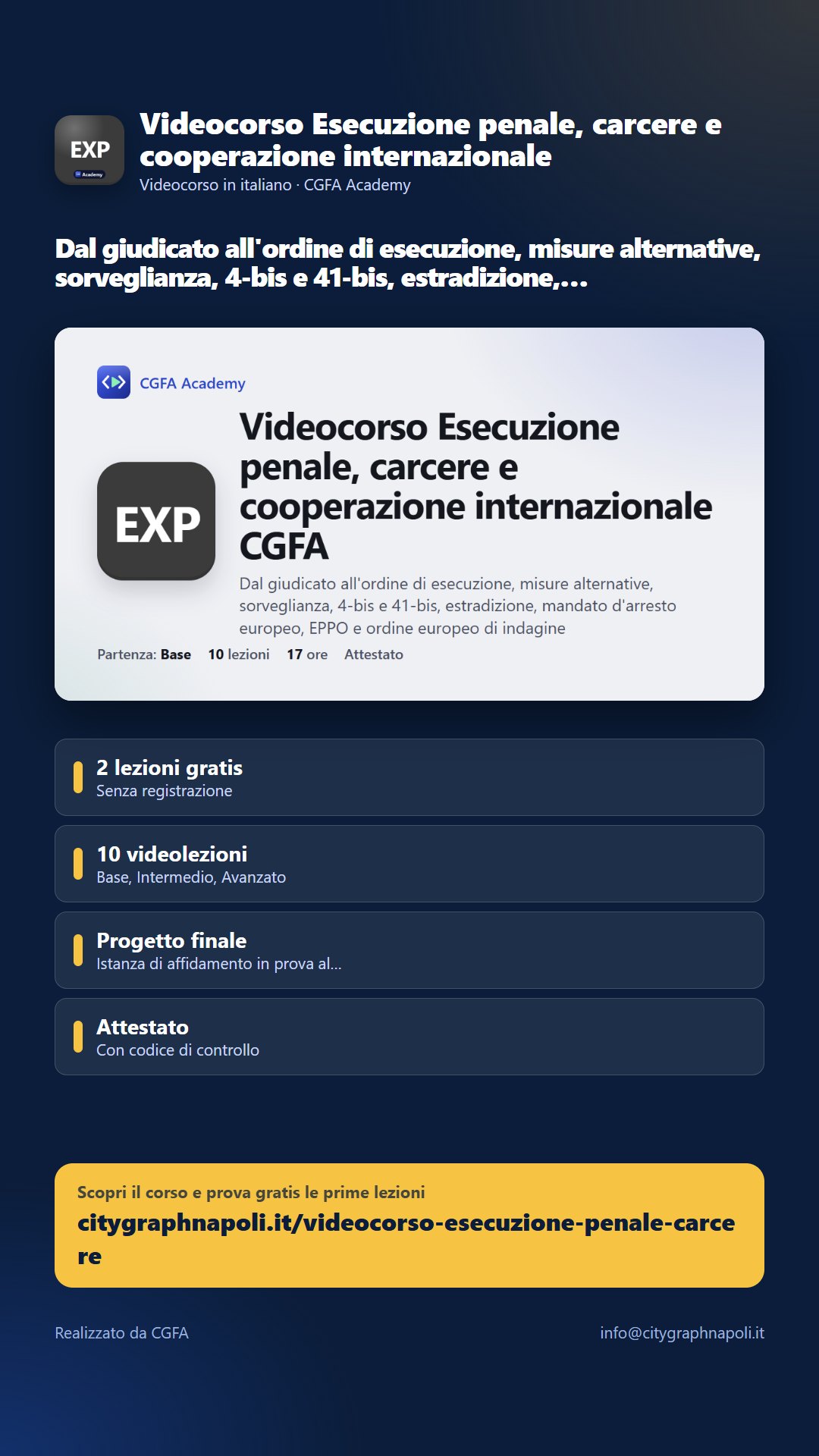 Volantino Videocorso Esecuzione penale, carcere e cooperazione internazionale - formato storia