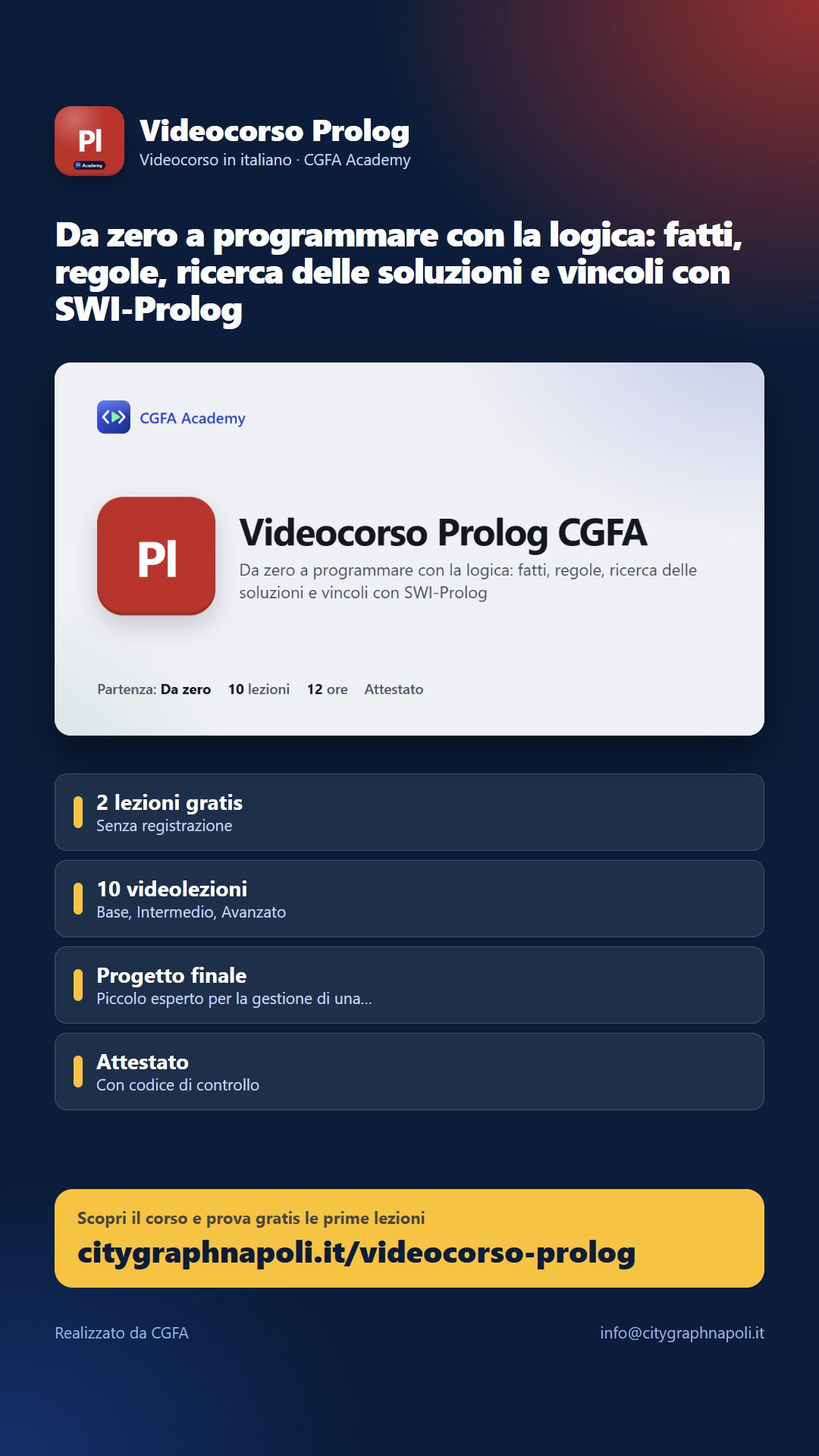 Volantino Videocorso Prolog - formato storia