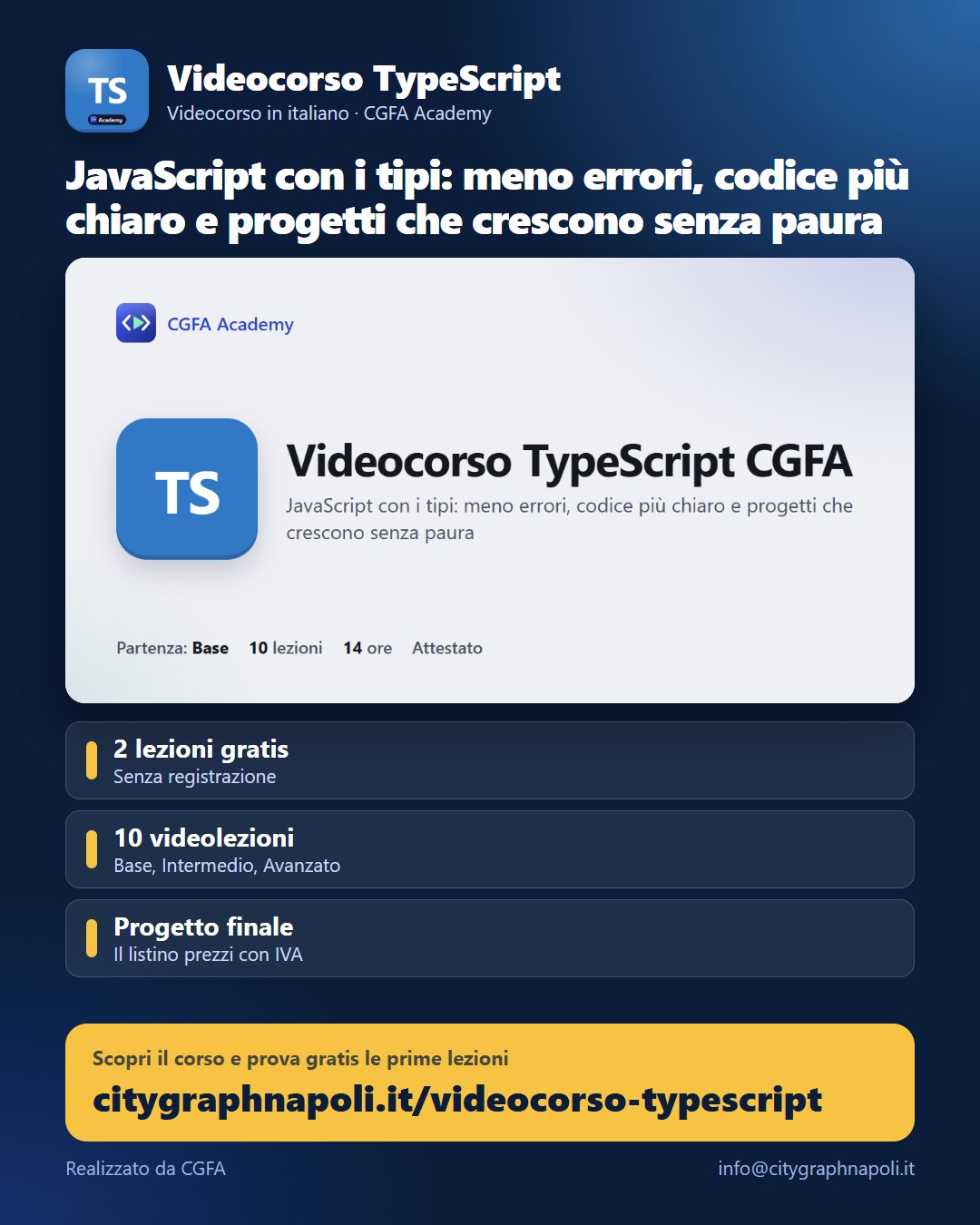 Volantino Videocorso TypeScript - formato post