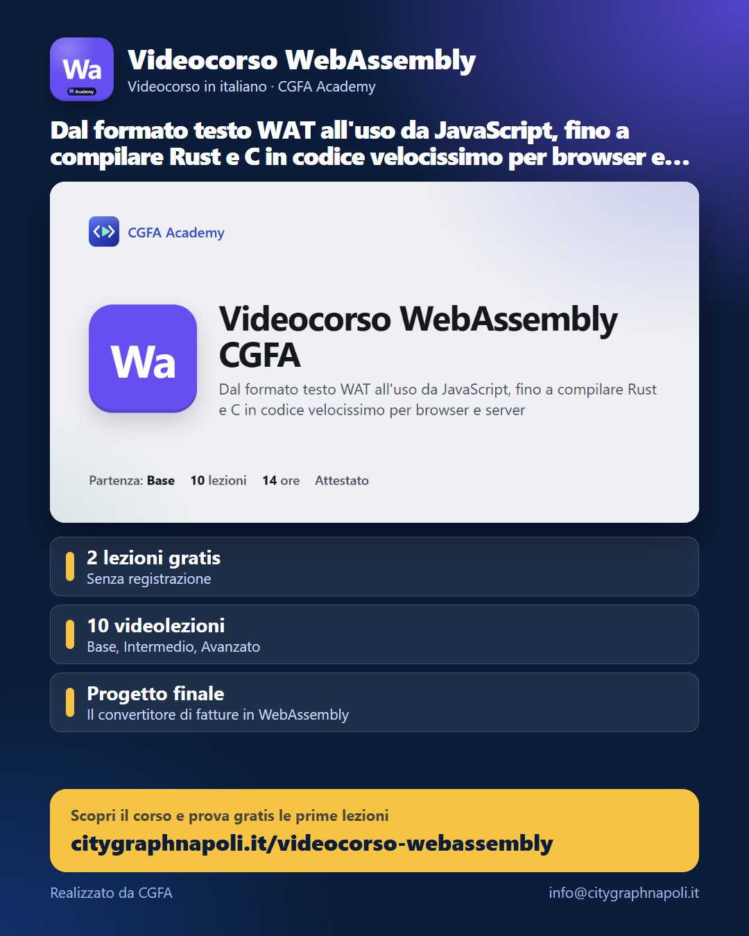 Volantino Videocorso WebAssembly - formato post